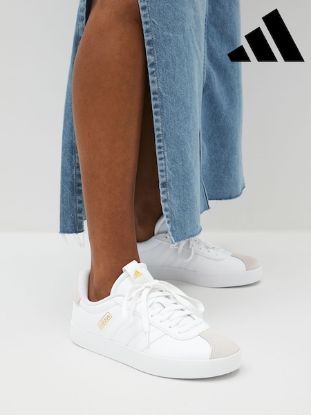 adidas White VL Court 3.0 Trainers (192763) | £60