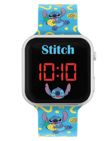 Peers Hardy Blue Disney Lilo and Stitch Character Print Strap LED Watch (235712) | £13