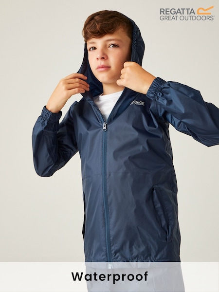 Regatta Navy Kids Waterproof Pack It Jacket III (300439) | £25