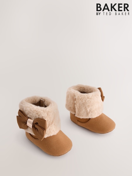 Baker by Ted Baker Baby Girls Faux Fur Trim Padders Boots (306105) | £20