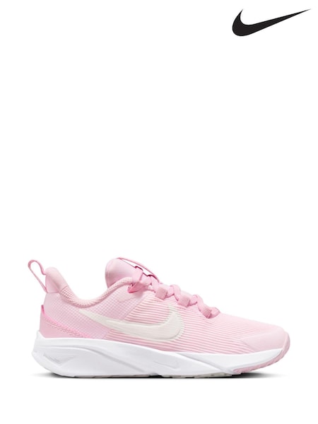 Nike Pale Pink Junior Star Runner 4 Trainers (519917) | £35