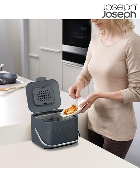 Joseph Joseph Graphite Stack 4 Food Waste Caddy (535273) | £34