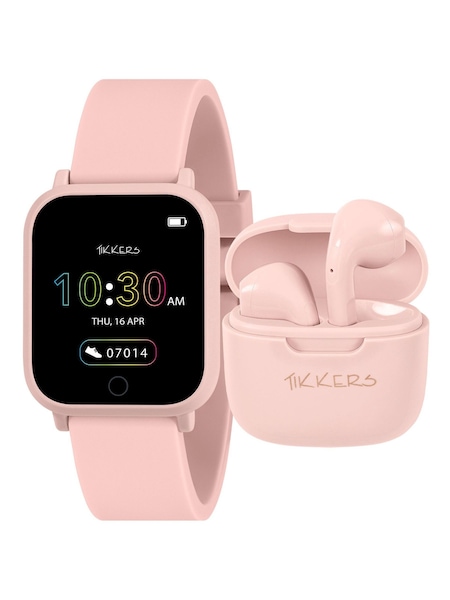 Peers Hardy Pink Tikkers Teen Series 10 Smart Watch and Earbuds Set (766688) | £40
