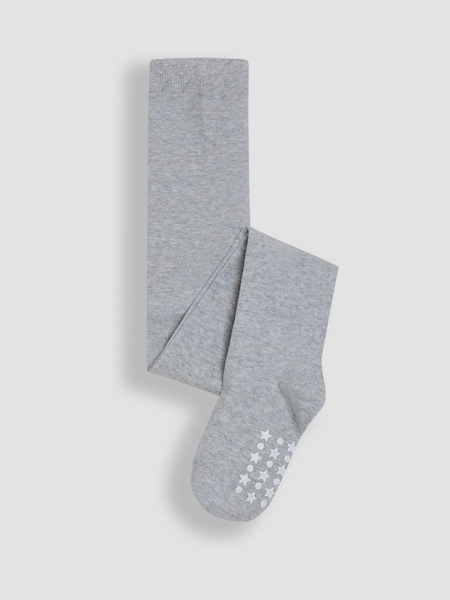 JoJo Maman Bébé Marl Grey Cotton Rich Plain Tights (82Y802) | £9.50