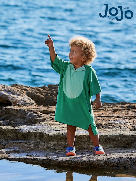 JoJo Maman Bébé Dinosaur Towelling Hooded Poncho (909124) | £25