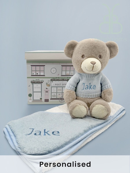 Personalised Frankie 100% Cotton Towel with Hooded Bear by Babyblooms (A05179) | £60