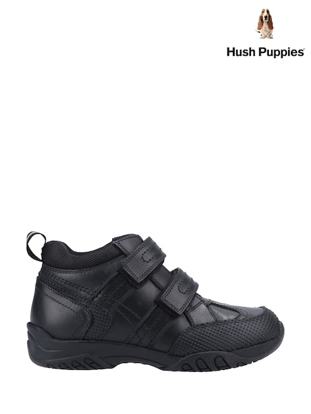 Hush Puppies Black Jezza Senior School Boots (A49176) | £62