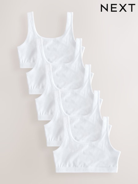 White Scoop Crop Top (5-16yrs) (AB5788) | £12 - £16