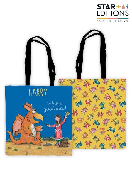 Star Editions Personalised What a Good Idea Zog Edge to Edge 100% Cotton Tote Blue Bag (AC0624) | £15