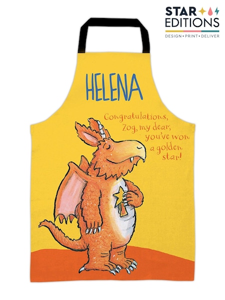 Star Editions Yellow 100% Cotton Personalised Congratulations Zog Childrens Apron (AC0822) | £15