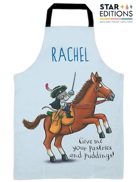 Star Editions Blue 100% Cotton Personalised Highway Rat Childrens Apron (AC1677) | £15