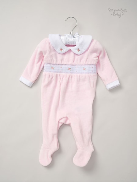 Rock-A-Bye Baby Boutique Velour All-In-One Sleepsuit (AG2379) | £18