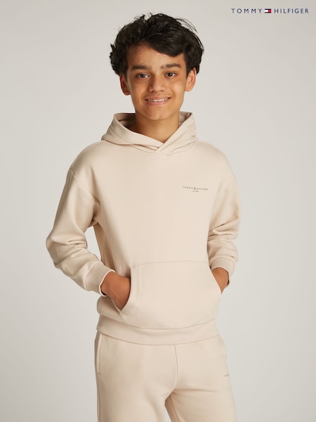Tommy Hilfiger Cream Unisex Hoodie (AM4867) | £45