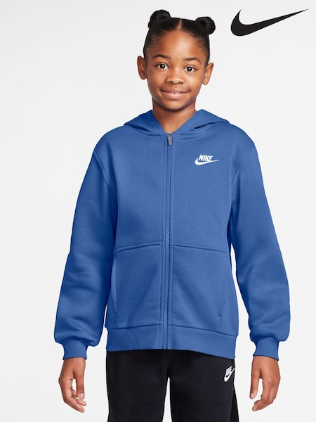 Nike Comet Blue Club Fleece Zip Through Hoodie (AP3228) | £43