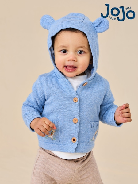 JoJo Maman Bébé Blue Peter Rabbit™ Embroidered Cardigan (AU0498) | £30 - £32