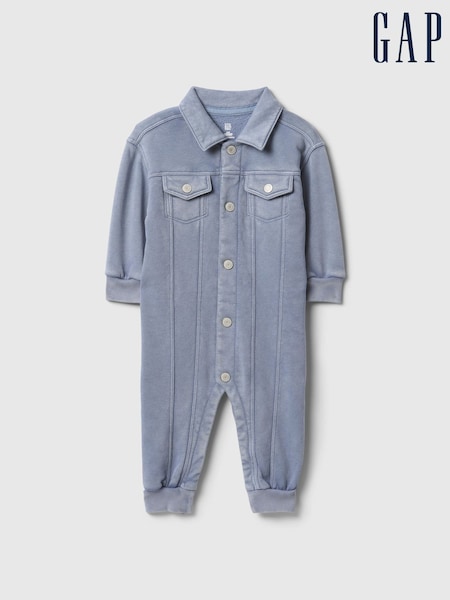 Gap Blue Vintage Soft Button Up One-Piece (AU3564) | £45