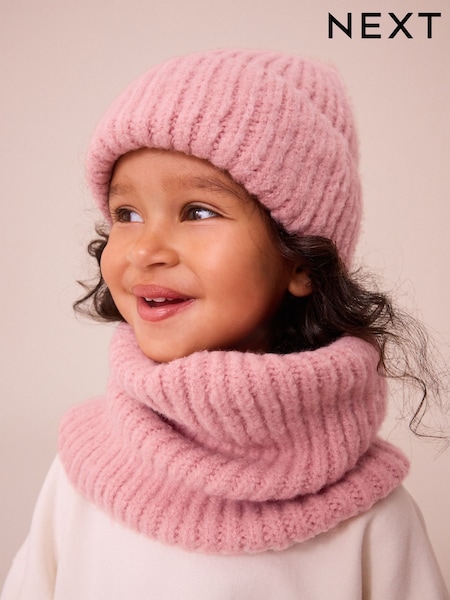 Blush Pink Fluffy Beanie (1-16yrs) (B16848) | £5 - £6