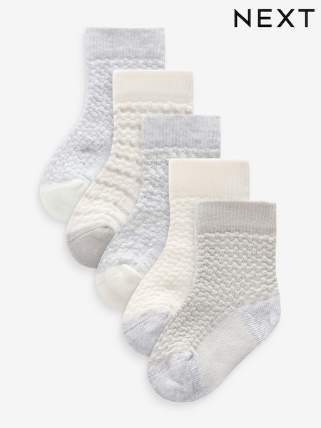 Grey Baby Socks 5 Pack (0mths-2yrs) (B58406) | £5.50