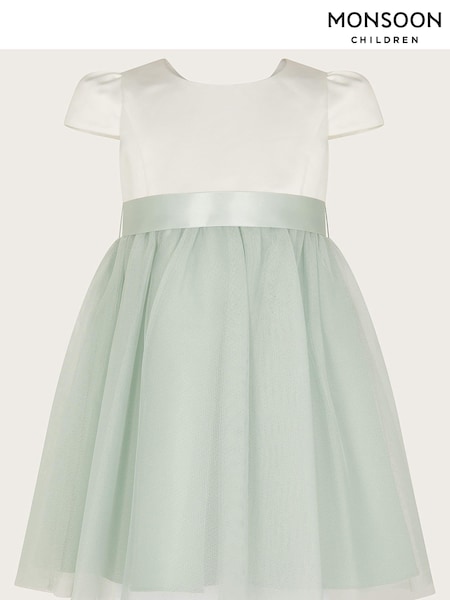 Monsoon Sage Tulle Baby Flower Girl Dress (B68844) | £35 - £40