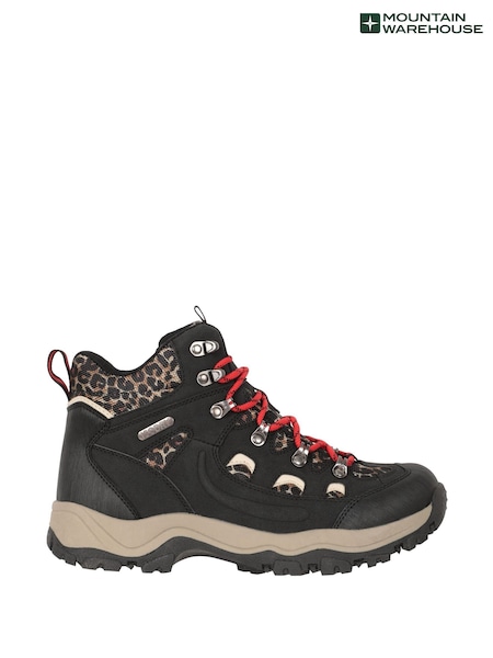 Mountain Warehouse Black Adventurer Womens Printed Waterproof Boots (B71782) | £64