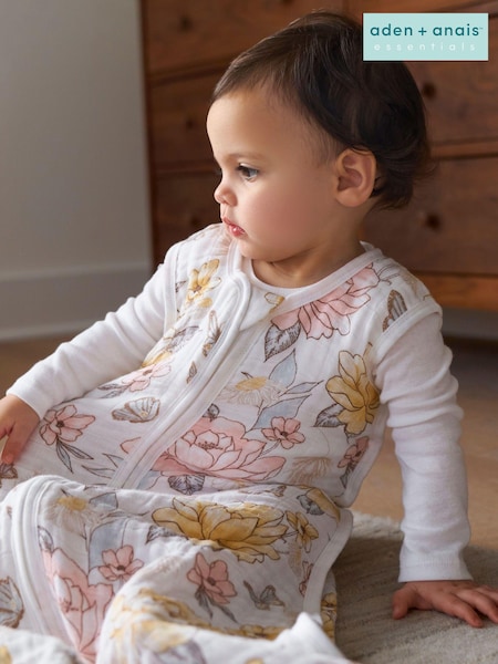 aden + anais Pink 1 TOG Organic Cotton Muslin Earthly Sleeping Bag (C14860) | £35