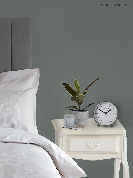Laura Ashley Grey Twyford Small Bedside Clock (C65632) | £35