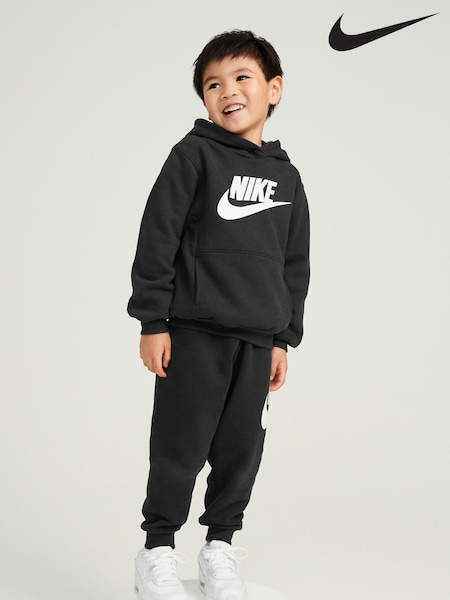 Nike Black Little Kids Club Fleece Tracksuit Set (D67279) | £40