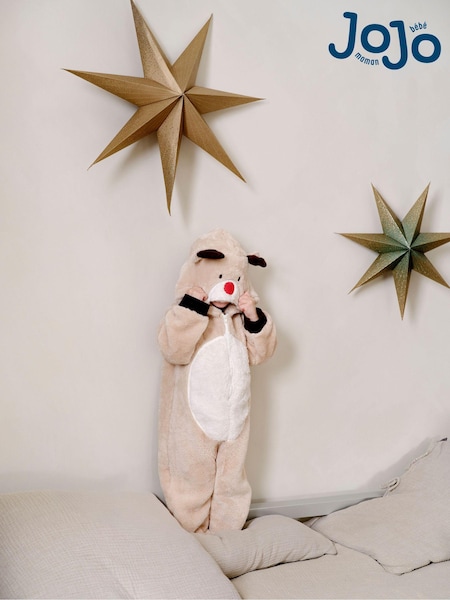 JoJo Maman Bébé Brown Christmas All-In-One (E18679) | £28.50