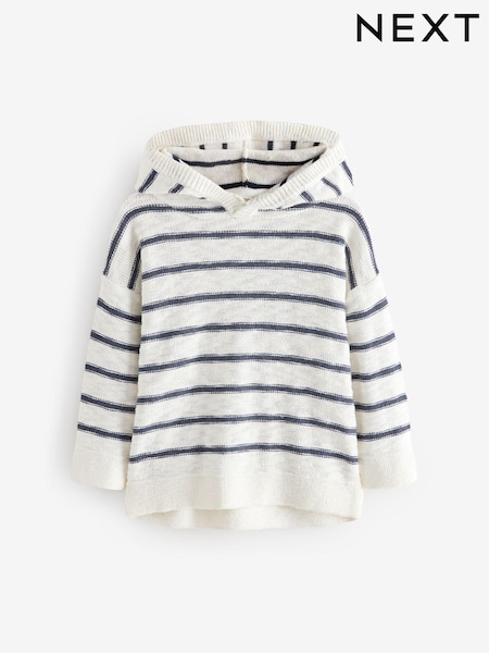 Ecru Stripe Knitted Hoodie (3mths-7yrs) (E27753) | £15 - £17
