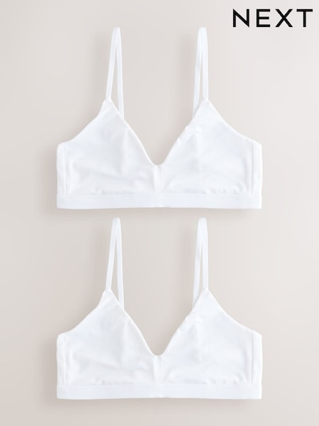 White Traingle Bralettes 2 Pack (E45723) | £15