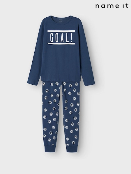 Name It Blue Football Goal Pyjama Set (E53905) | £20