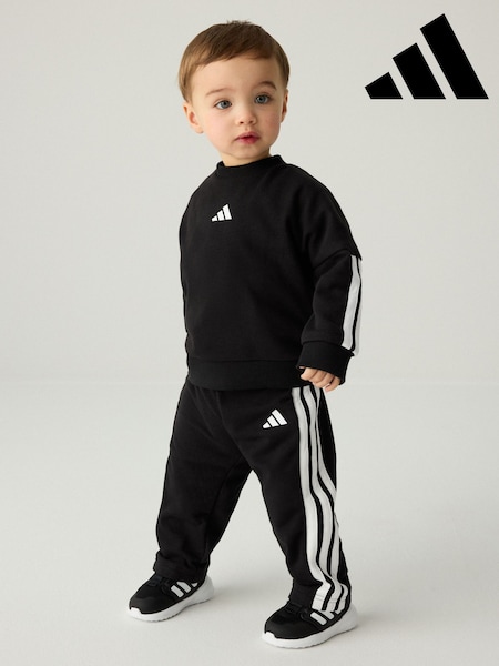 adidas Black Essentials Joggers Set Infant Kids (E66830) | £30