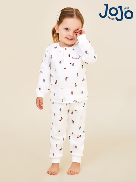 JoJo Maman Bébé Ecru Paddington Pyjamas (E90493) | £23