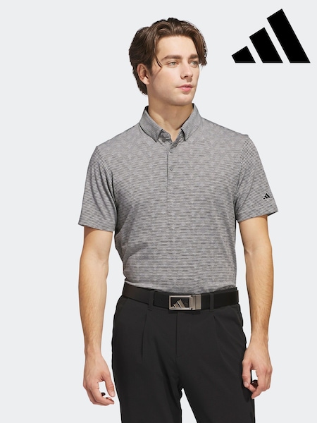 adidas Golf Go-To Printed Stripe Polo Shirt (E97908) | £50