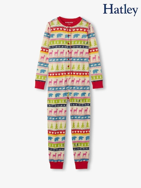 Hatley Fairisle Pattern 100% Cotton Adult Union Suit (F22849) | £28