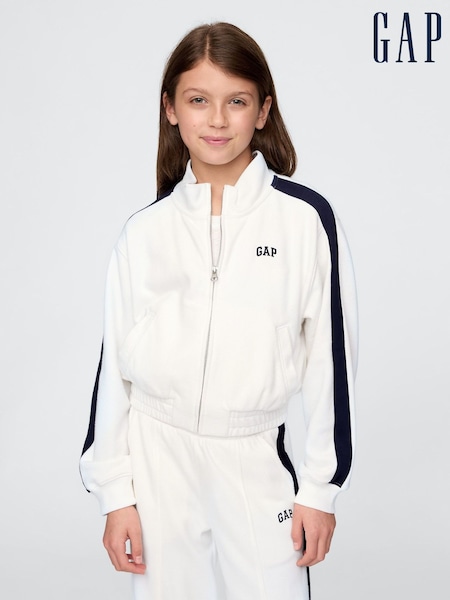Gap White Vintage Soft Logo Zip Jacket (4-13yrs) (F49733) | £30