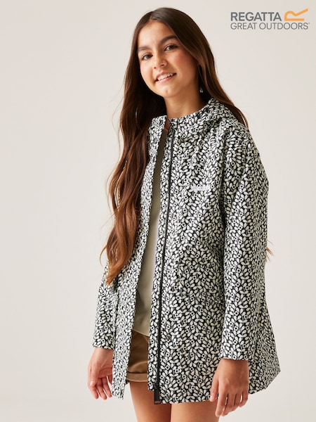 Regatta Black Girls Orla Kiely Swing Waterproof Jacket (F65707) | £56