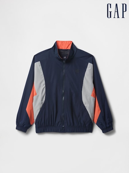 Gap Navy Blue Colourblock Windbreaker Jacket (4-13yrs) (F70154) | £35