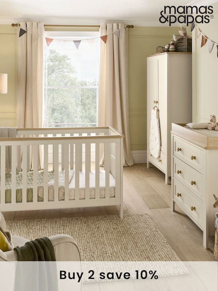 Mamas & Papas 3 Piece Pebble Natural Wedmore Nursery Furniture Set (F75077) | £1,095