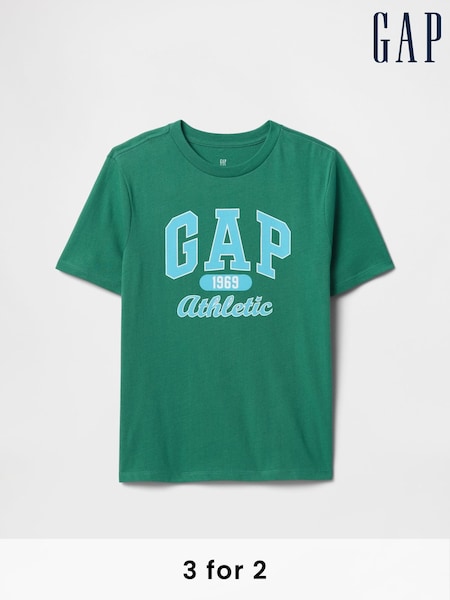 Gap Green Graphic Logo T-Shirt (4-13yrs) (F79375) | £10