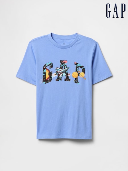 Gap Blue Space Graphic Logo T-Shirt (4-13yrs) (F79378) | £10