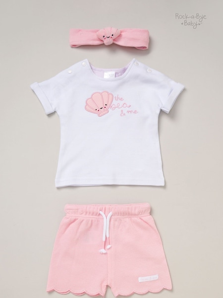 Rock-A-Bye Baby Boutique Pink Printed All in one (F85667) | £20