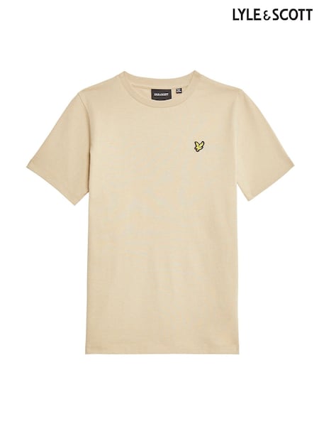 Lyle & Scott Cream 100% Cotton Plain T-Shirt (G01301) | £18 - £22