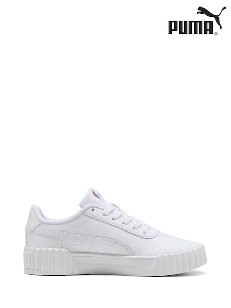 Puma White Kids Youth Carina 3.0 Sneakers (H11578) | £38