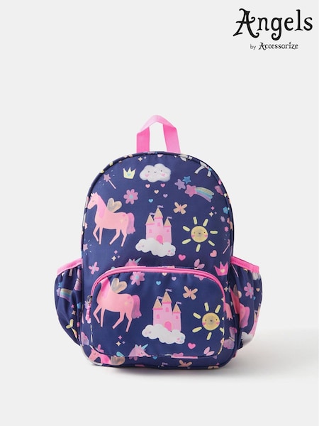 Angels By Accessorize Purple Girls Unicorn Print Backpack (H83665) | £19