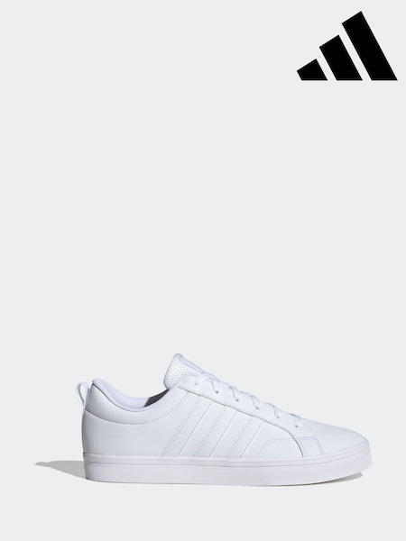 adidas White Chrome VS Pace Trainers (K96054) | £45