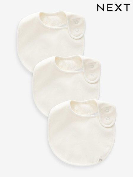 Cream Baby Regular 100% Cotton Bibs 3 Pack (N13419) | £5