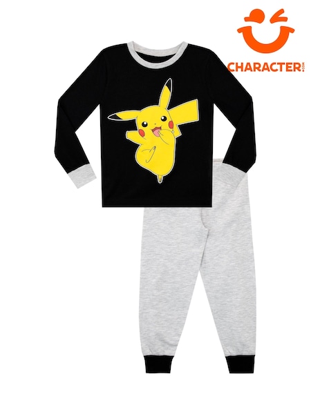 Character Black/Grey Pokemon Pikachu Pyjamas (N13976) | £17