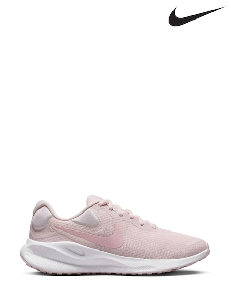 Nike Light Pink Revolution 7 Road Running Trainers (N48432) | £60