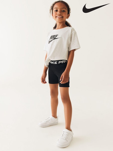 Nike Black Little Kids Pro Dri-FIT Shorts (U81302) | £22